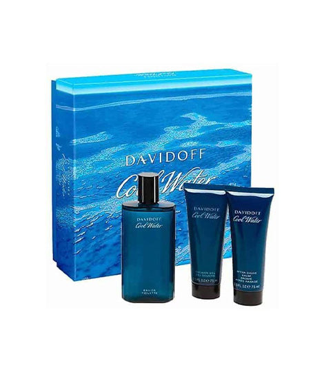 Davidoff Cool Water Edt 125ml & 75ml Aftershave Gift Set For Men